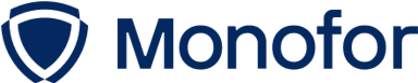 Monofor logo variation, white on dark